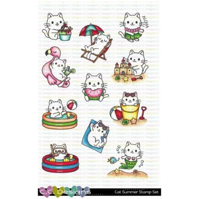 C.C. Designs Clear Stamps - Cat Summer